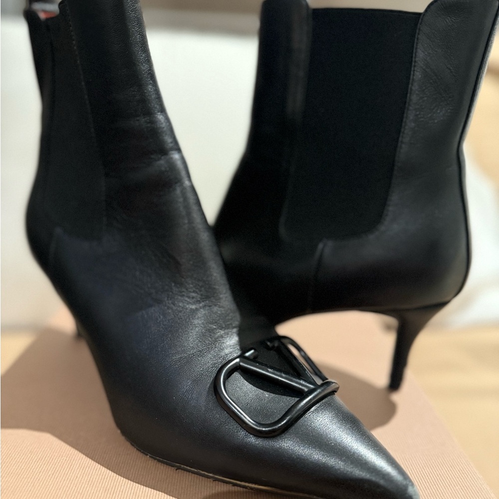 Valentino Garavani Black and Leather Shoes